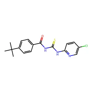 4-tert-butyl-N-[(5-chloropyridin-2-yl)carbamothioyl]benzamide structure