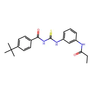 4-tert-butyl-N-[[3-(propanoylamino)phenyl]carbamothioyl]benzamide structure