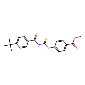 Methyl 4-[(4-tert-butylbenzoyl)carbamothioylamino]benzoate structure