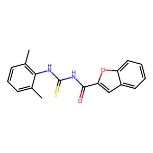 N-[(2,6-dimethylphenyl)carbamothioyl]-1-benzofuran-2-carboxamide structure