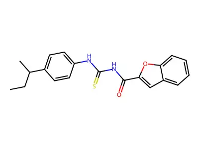N-{[4-(butan-2-yl)phenyl]carbamothioyl}-1-benzofuran-2-carboxamide structure