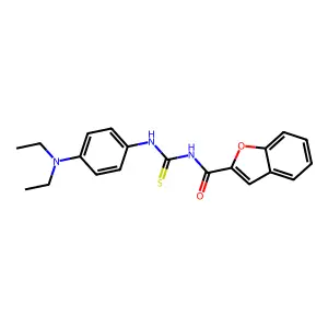 N-[[4-(diethylamino)phenyl]carbamothioyl]-1-benzofuran-2-carboxamide structure