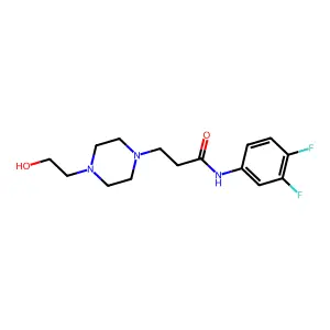 N-(3,4-difluorophenyl)-3-[4-(2-hydroxyethyl)piperazin-1-yl]propanamide structure