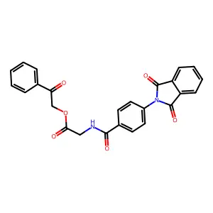 2-Oxo-2-phenylethyl 2-(4-(1,3-dioxoisoindolin-2-yl)benzamido)acetate structure