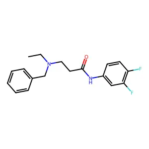 3-[benzyl(ethyl)amino]-N-(3,4-difluorophenyl)propanamide structure