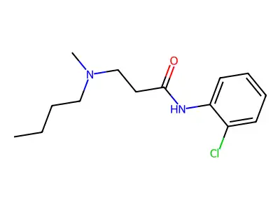 3-[butyl(methyl)amino]-N-(2-chlorophenyl)propanamide structure