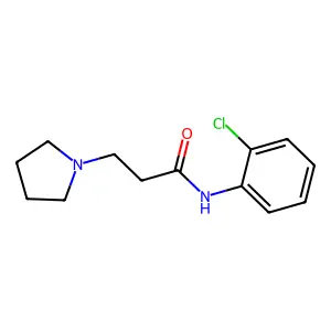 N-(2-chlorophenyl)-3-pyrrolidin-1-ylpropanamide structure