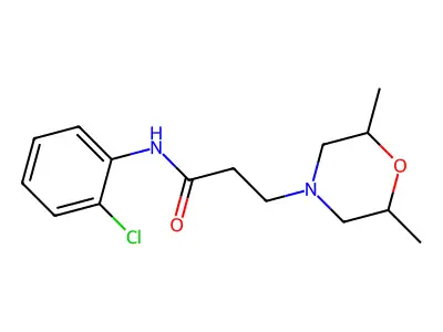 N-(2-chlorophenyl)-3-(2,6-dimethylmorpholin-4-yl)propanamide structure