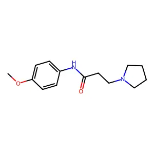 N-(4-methoxyphenyl)-3-pyrrolidin-1-ylpropanamide structure