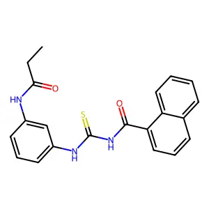 N-[[3-(propanoylamino)phenyl]carbamothioyl]naphthalene-1-carboxamide structure
