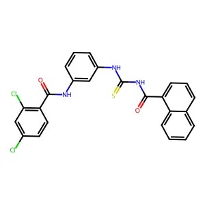 N-[[3-[(2,4-dichlorobenzoyl)amino]phenyl]carbamothioyl]naphthalene-1-carboxamide structure