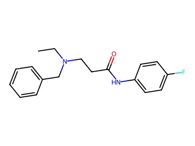 3-[benzyl(ethyl)amino]-N-(4-fluorophenyl)propanamide structure