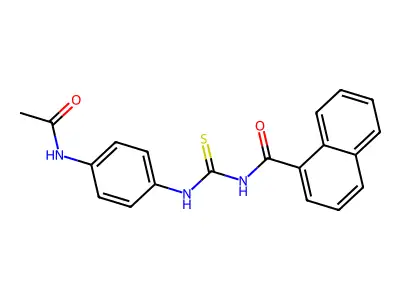 N-[(4-acetamidophenyl)carbamothioyl]naphthalene-1-carboxamide structure