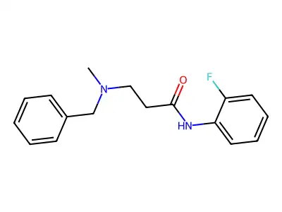 3-[benzyl(methyl)amino]-N-(2-fluorophenyl)propanamide structure