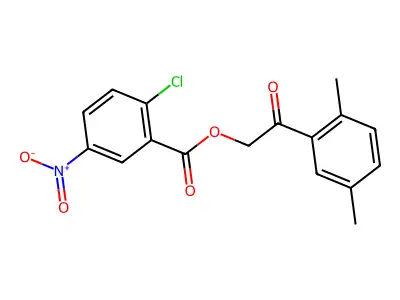 2-(2,5-Dimethylphenyl)-2-oxoethyl 2-chloro-5-nitrobenzoate structure