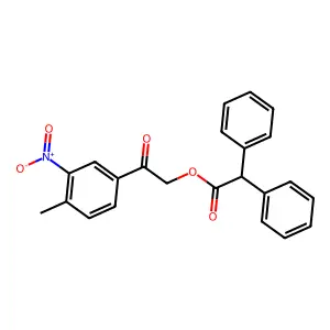 2-(4-Methyl-3-nitrophenyl)-2-oxoethyl 2,2-diphenylacetate structure