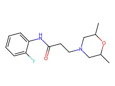 3-(2,6-dimethyl-4-morpholinyl)-N-(2-fluorophenyl)propanamide structure