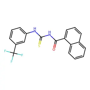 N-[[3-(trifluoromethyl)phenyl]carbamothioyl]naphthalene-1-carboxamide structure