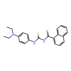 N-[[4-(diethylamino)phenyl]carbamothioyl]naphthalene-1-carboxamide structure