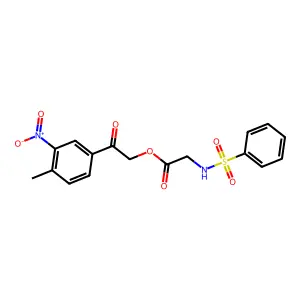 [2-(4-Methyl-3-nitrophenyl)-2-oxoethyl] 2-(benzenesulfonamido)acetate structure