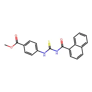 Methyl 4-{[(naphthalen-1-ylcarbonyl)carbamothioyl]amino}benzoate structure
