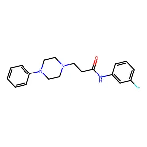 N-(3-fluorophenyl)-3-(4-phenylpiperazin-1-yl)propanamide structure