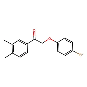 2-(4-Bromophenoxy)-1-(3,4-dimethylphenyl)ethanone structure
