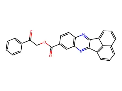 2-Oxo-2-phenylethyl acenaphtho[1,2-b]quinoxaline-9-carboxylate structure