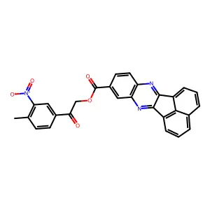 2-(4-Methyl-3-nitrophenyl)-2-oxoethyl acenaphtho[1,2-b]quinoxaline-9-carboxylate structure