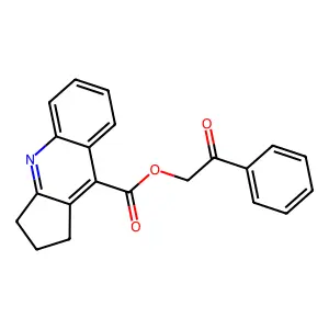 phenacyl 2,3-dihydro-1H-cyclopenta[b]quinoline-9-carboxylate structure