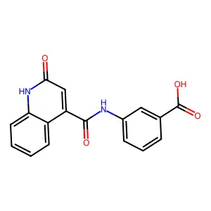 3-(2-Oxo-1,2-dihydroquinoline-4-amido)benzoic acid structure