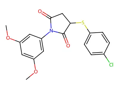 3-[(4-Chlorophenyl)sulfanyl]-1-(3,5-dimethoxyphenyl)pyrrolidine-2,5-dione structure