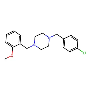 1-(4-Chlorobenzyl)-4-(2-methoxybenzyl)piperazine structure