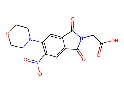 2-(5-Morpholin-4-yl-6-nitro-1,3-dioxoisoindol-2-yl)acetic acid structure