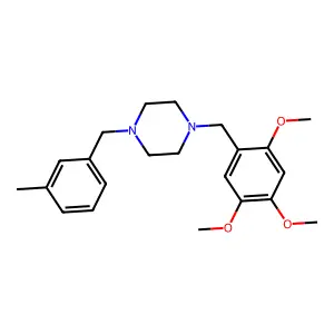 1-(3-Methylbenzyl)-4-(2,4,5-trimethoxybenzyl)piperazine structure