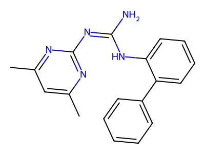 1-([1,1'-Biphenyl]-2-yl)-3-(4,6-dimethylpyrimidin-2-yl)guanidine structure