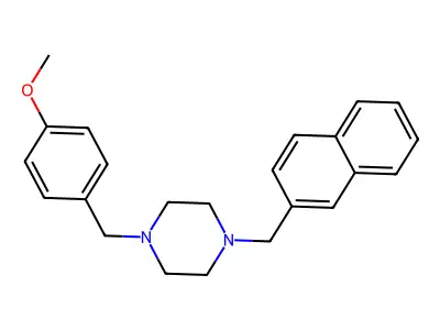 1-[(4-Methoxyphenyl)methyl]-4-(naphthalen-2-ylmethyl)piperazine structure