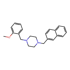 1-[(2-Methoxyphenyl)methyl]-4-(naphthalen-2-ylmethyl)piperazine structure