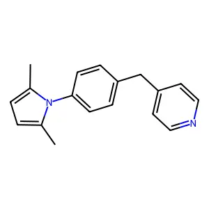4-[4-(2,5-dimethyl-1H-pyrrol-1-yl)benzyl]pyridine structure