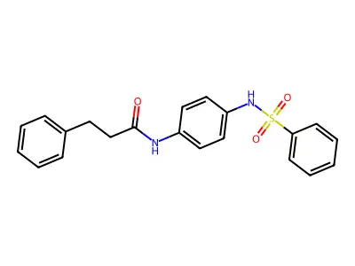 3-phenyl-N-{4-[(phenylsulfonyl)amino]phenyl}propanamide structure