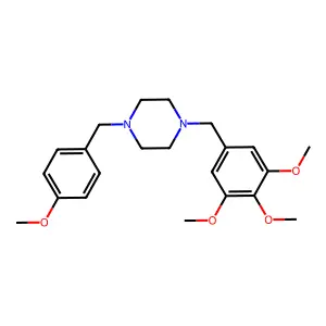 1-(4-Methoxybenzyl)-4-(3,4,5-trimethoxybenzyl)piperazine structure