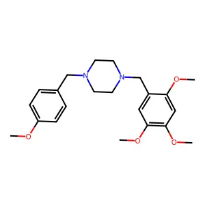 1-(4-Methoxybenzyl)-4-(2,4,5-trimethoxybenzyl)piperazine structure