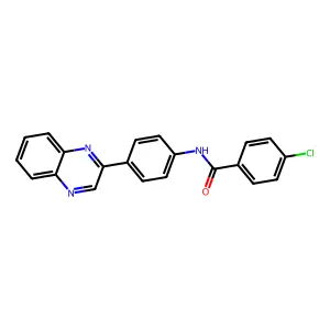 4-chloro-N-(4-quinoxalin-2-ylphenyl)benzamide structure