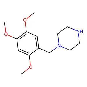 1-(2,4,5-Trimethoxy-benzyl)-piperazine structure