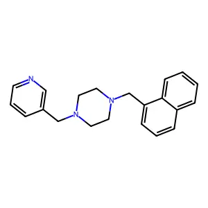 1-(Naphthalen-1-ylmethyl)-4-(pyridin-3-ylmethyl)piperazine structure