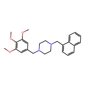 1-(Naphthalen-1-ylmethyl)-4-[(3,4,5-trimethoxyphenyl)methyl]piperazine structure