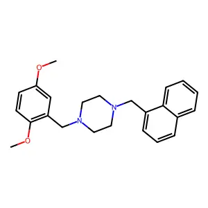 1-[(2,5-Dimethoxyphenyl)methyl]-4-(naphthalen-1-ylmethyl)piperazine structure