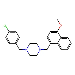 1-[(4-Chlorophenyl)methyl]-4-[(4-methoxynaphthalen-1-yl)methyl]piperazine structure