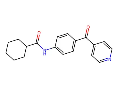 N-(4-Isonicotinoylphenyl)cyclohexanecarboxamide structure