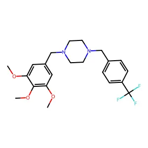 1-[4-(Trifluoromethyl)benzyl]-4-(3,4,5-trimethoxybenzyl)piperazine structure